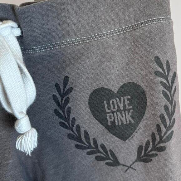 Victorias Secret Pink 2010s Sweat Shorts Mid Gray Rise Small - Picture 3 of 6